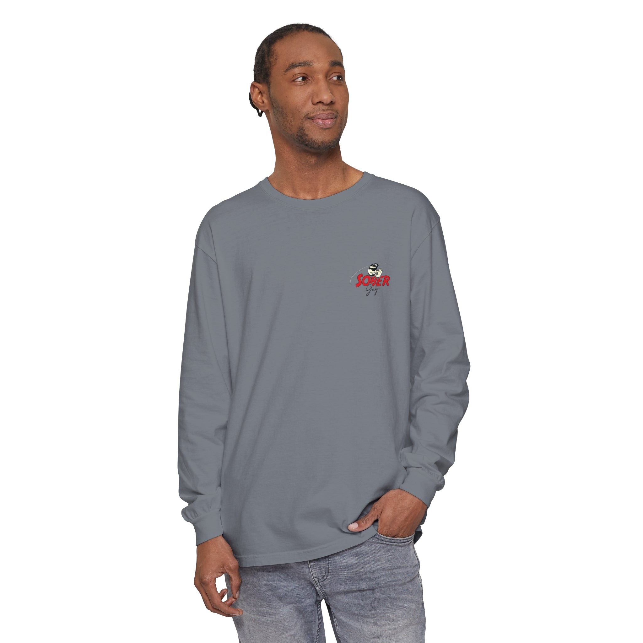 Sober Guy-Long Sleeve Tee-Powered by Sobriety