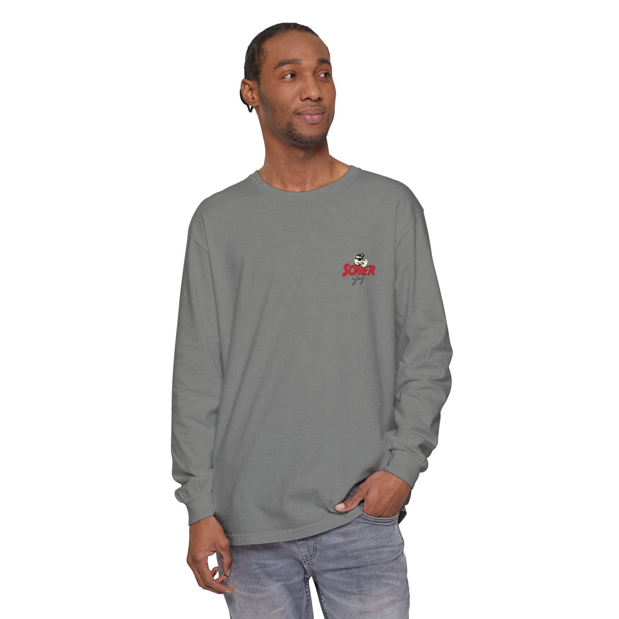 Sober Guy-Long Sleeve Tee-Powered by Sobriety