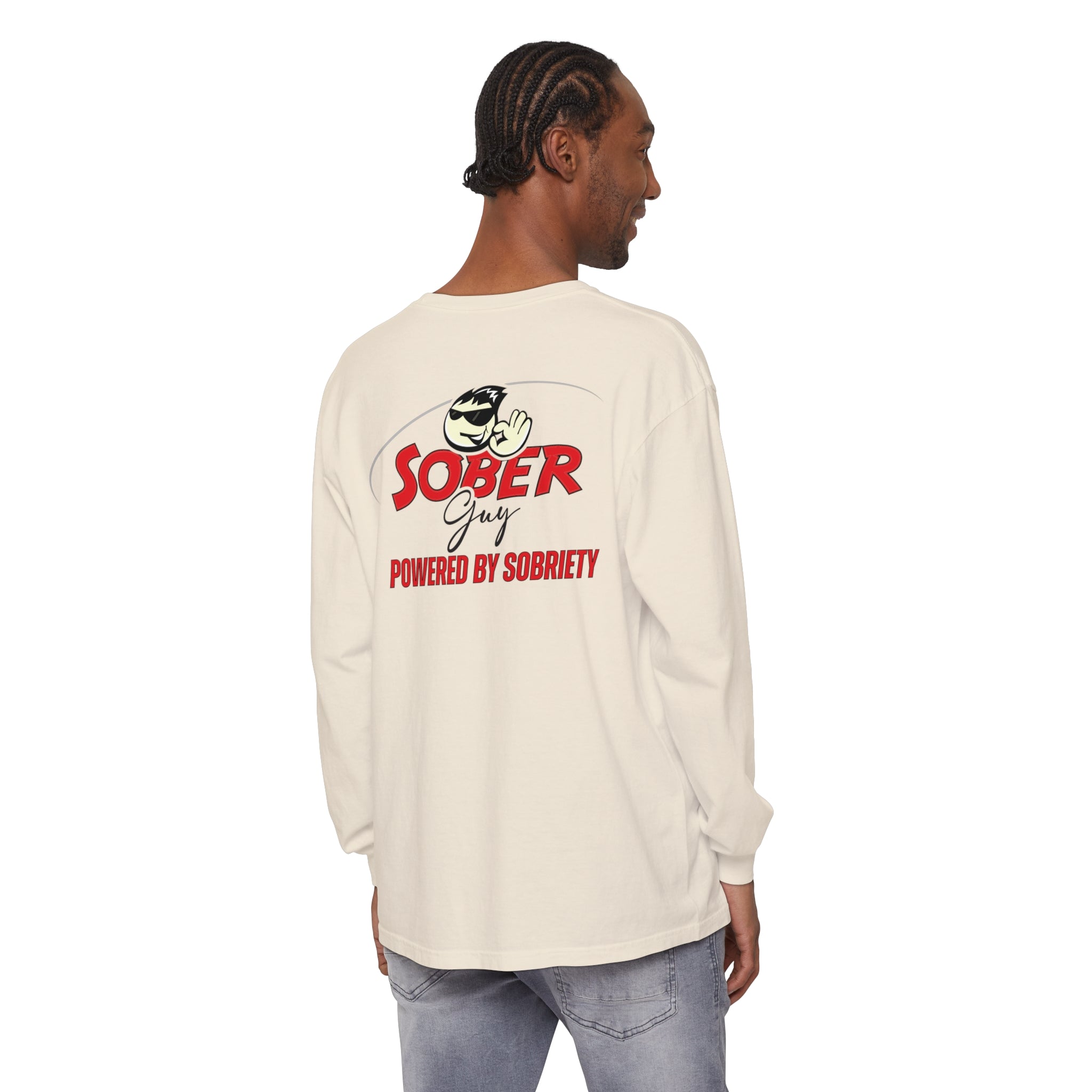 Sober Guy-Long Sleeve Tee-Powered by Sobriety