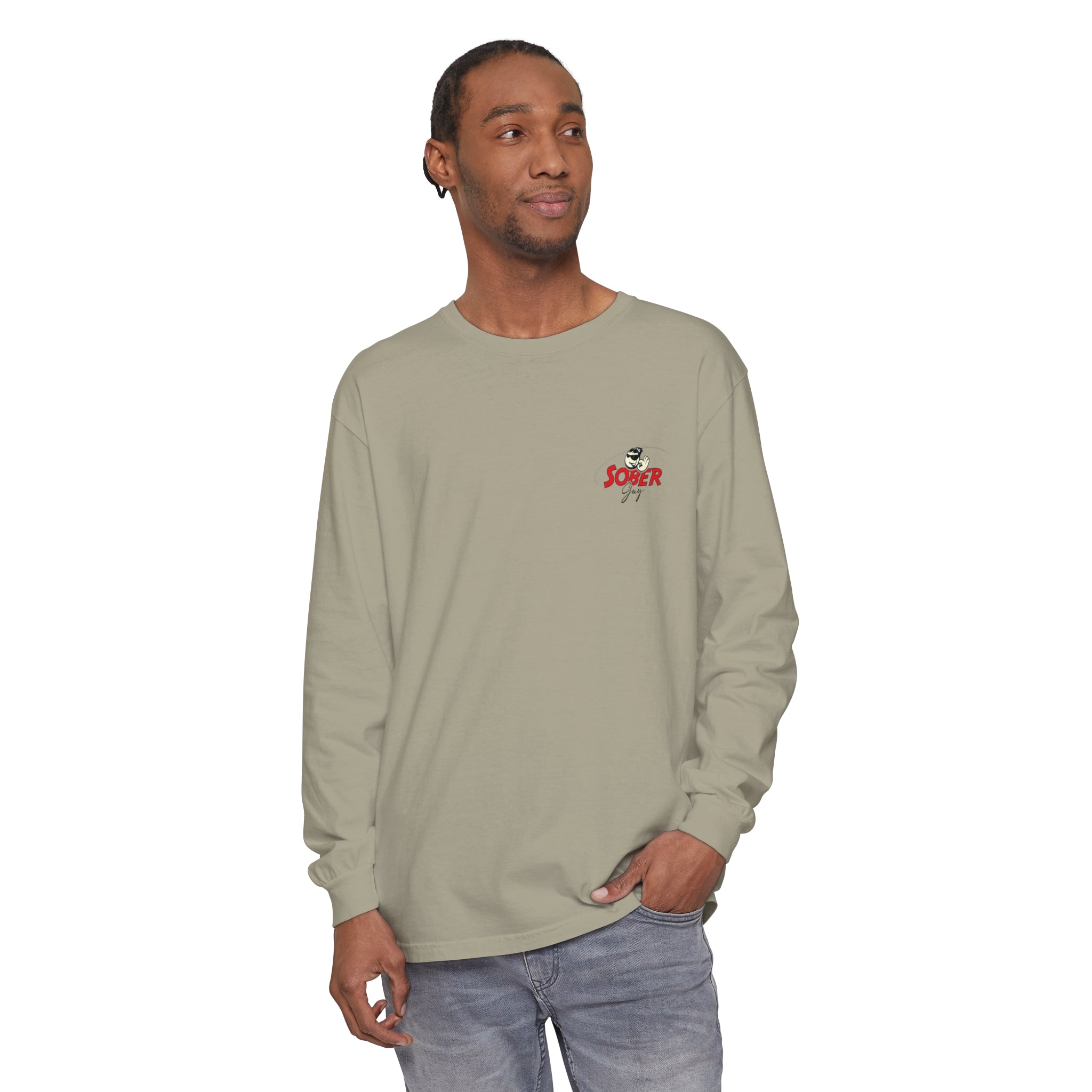 Sober Guy-Long Sleeve Tee-Powered by Sobriety