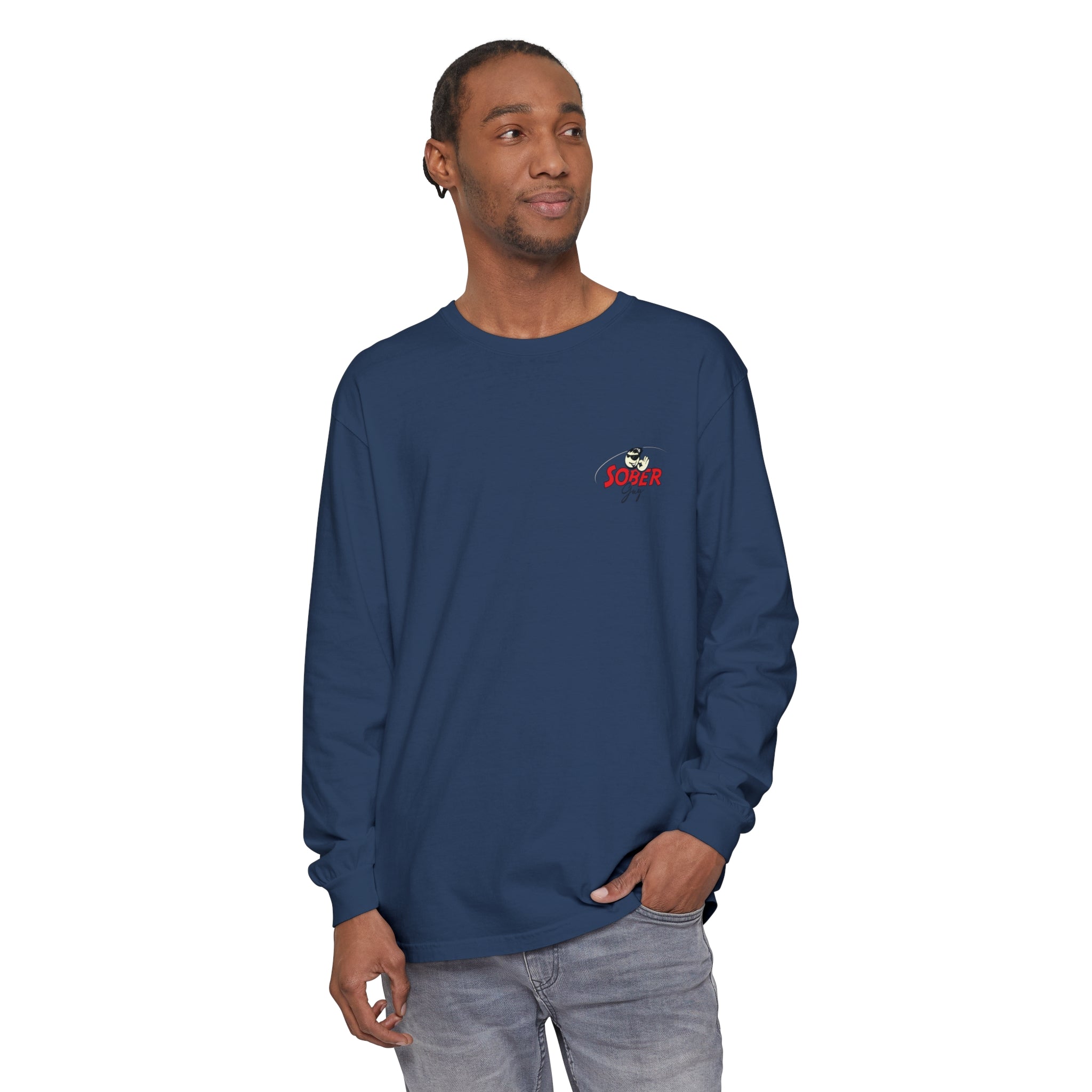 Sober Guy-Long Sleeve Tee-Powered by Sobriety