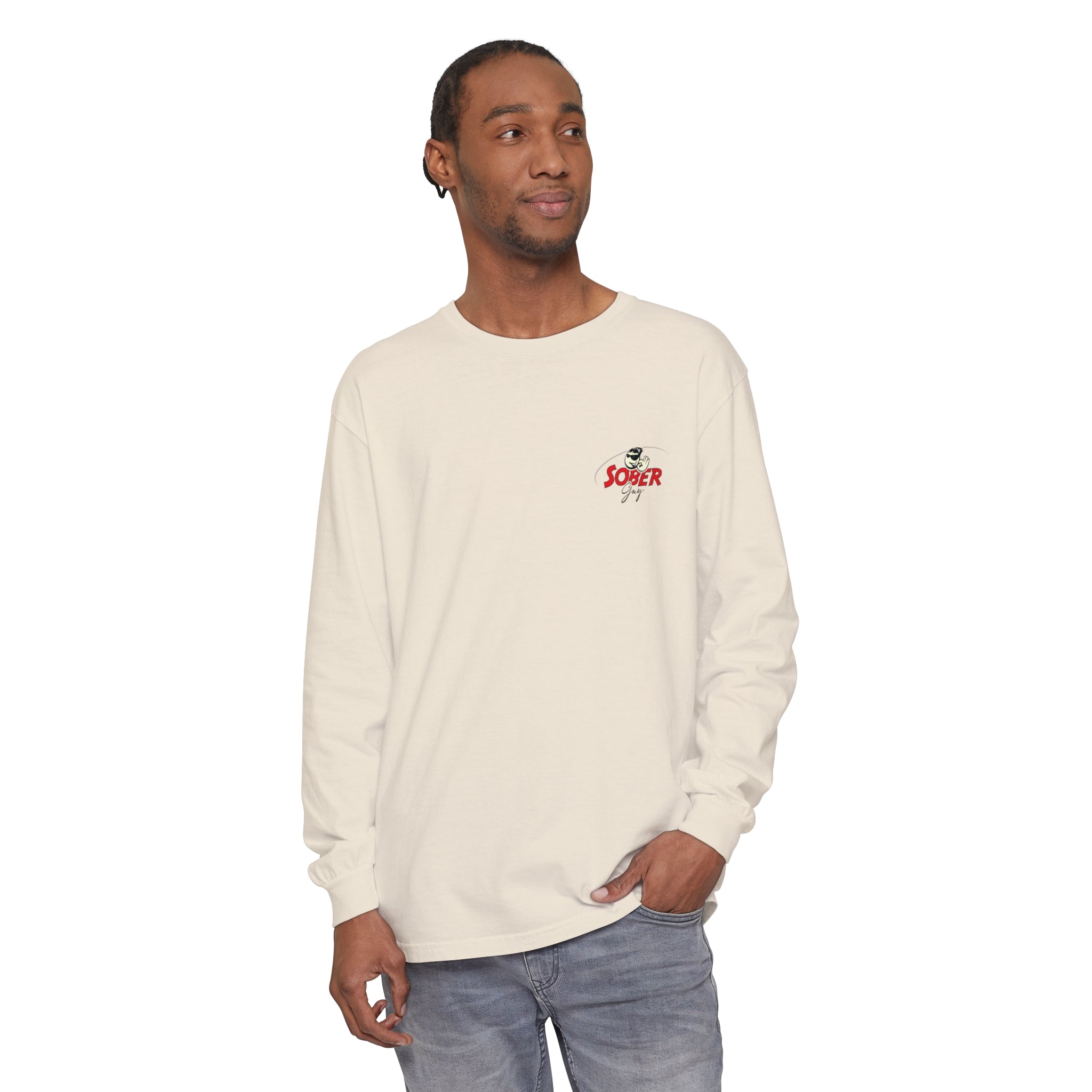 Sober Guy-Long Sleeve Tee-Powered by Sobriety