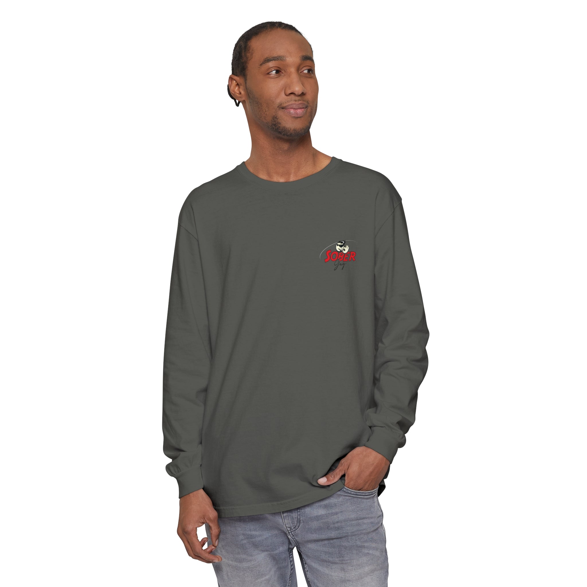 Sober Guy-Long Sleeve Tee-Powered by Sobriety