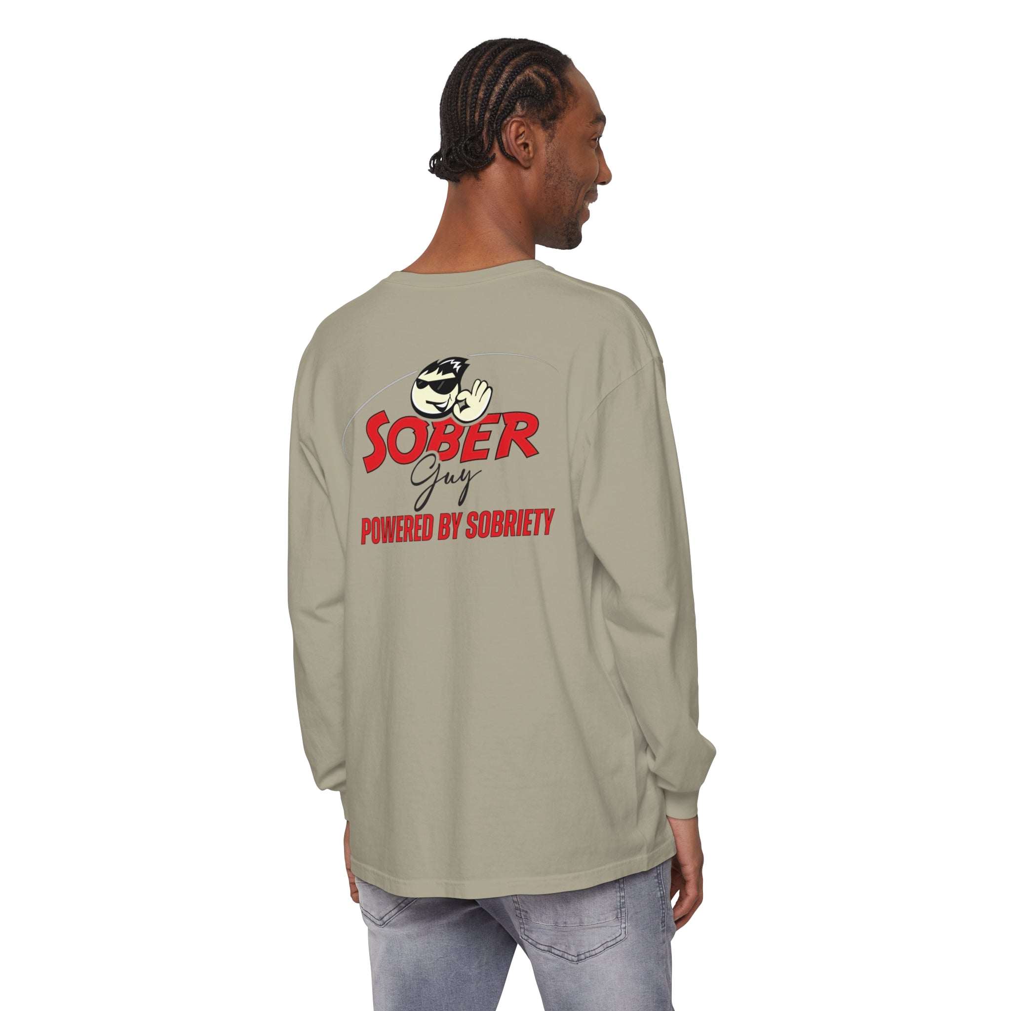 Sober Guy-Long Sleeve Tee-Powered by Sobriety