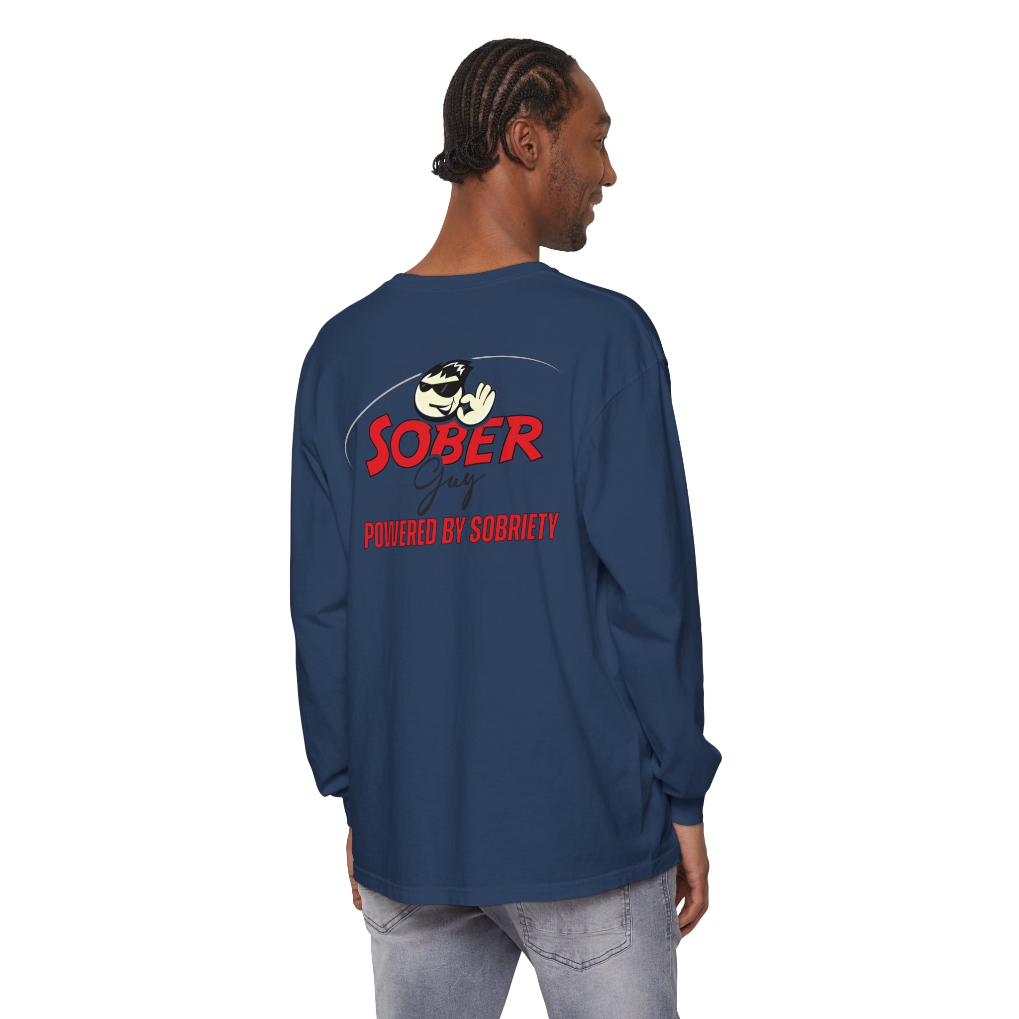 Sober Guy-Long Sleeve Tee-Powered by Sobriety