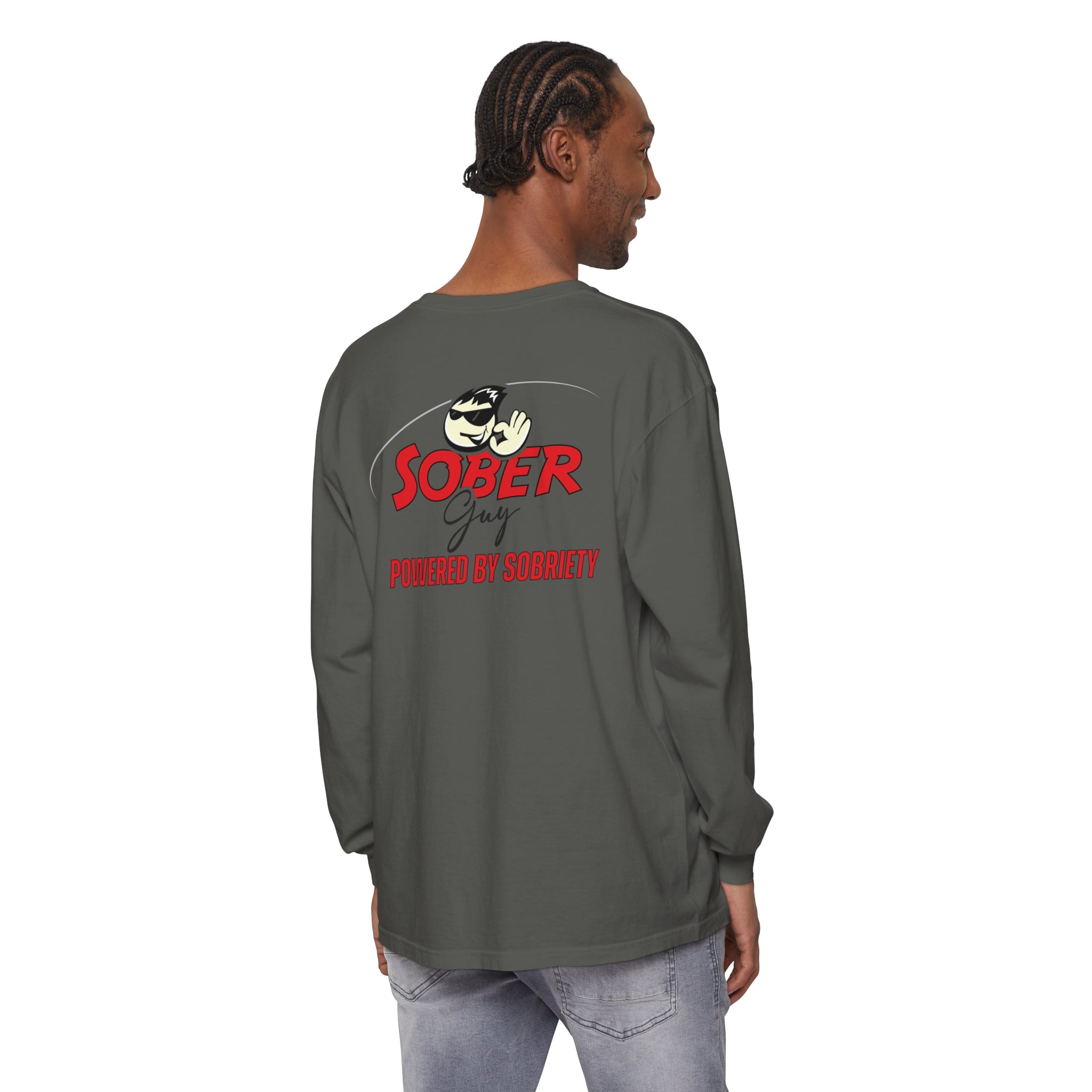 Sober Guy-Long Sleeve Tee-Powered by Sobriety