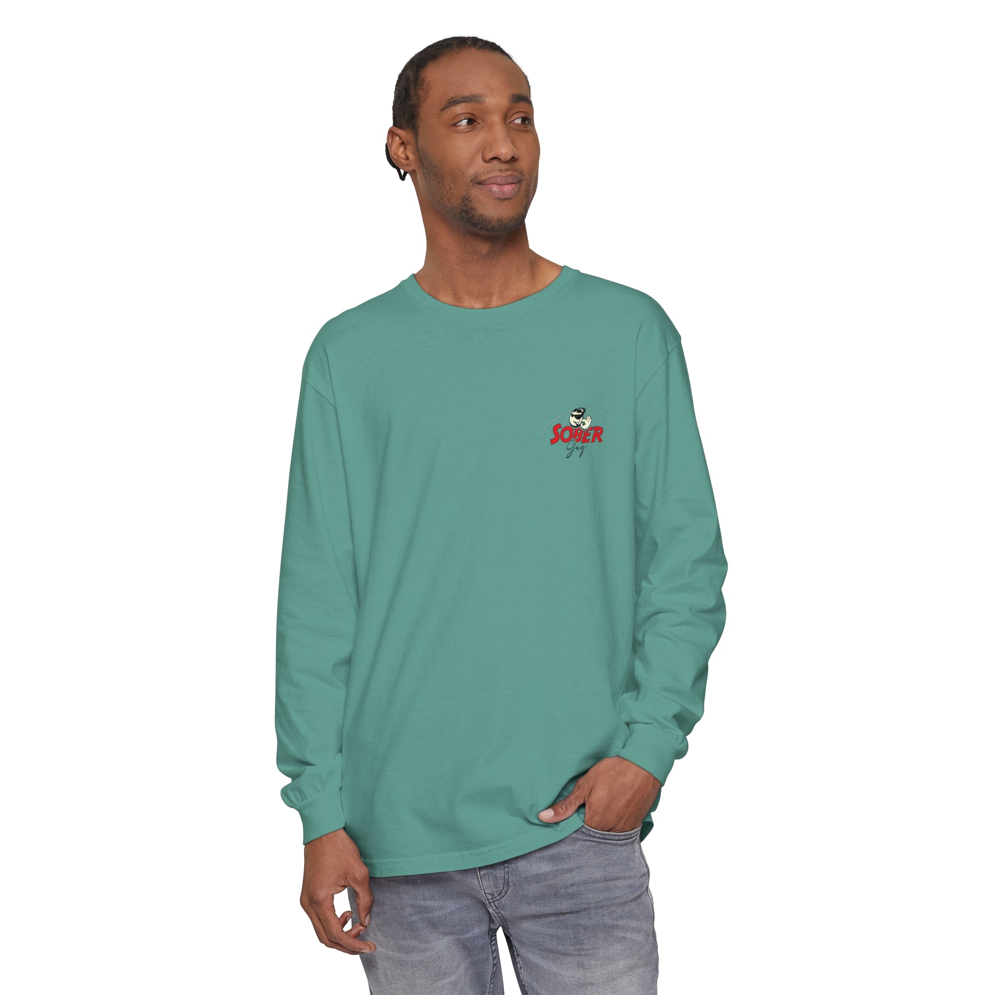 Sober Guy-Long Sleeve Tee-Powered by Sobriety