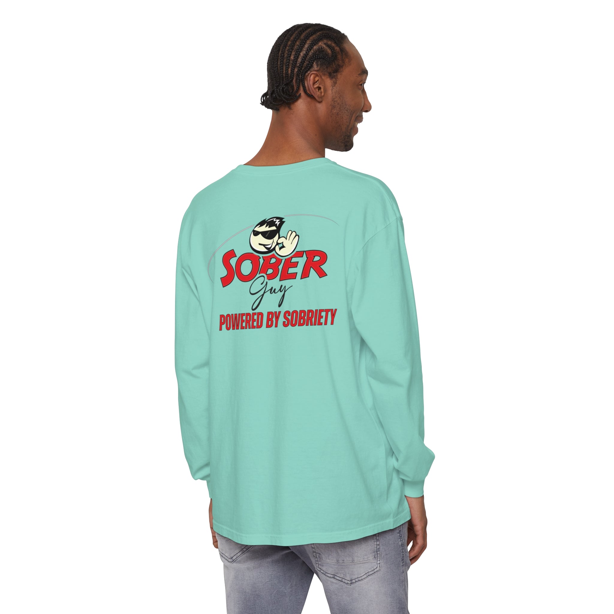Sober Guy-Long Sleeve Tee-Powered by Sobriety